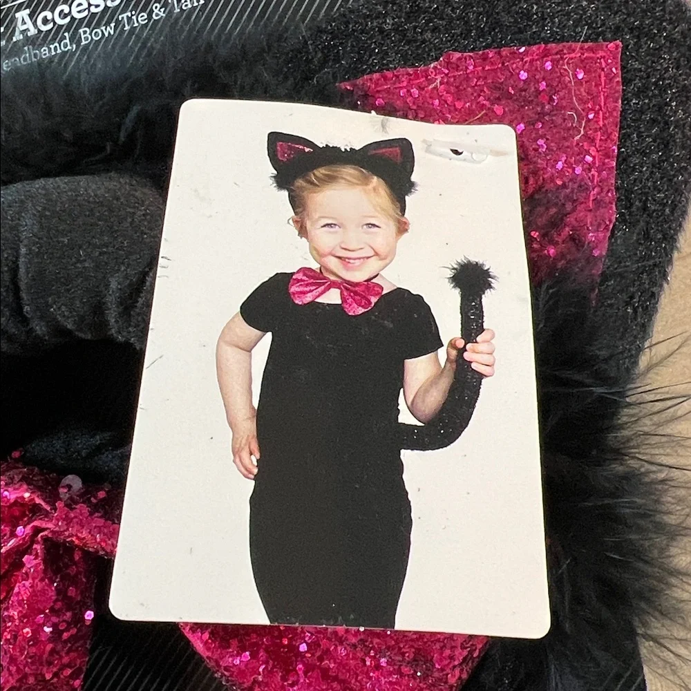 Sparkly Pink Cat Costume Set